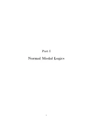 Normal Modal Logics