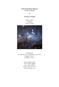 The Fixed Stars Report Frederic Chopin