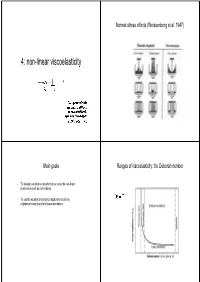 4: Non-Linear Viscoelasticity