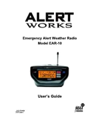 Emergency Alert Weather Radio Model EAR-10