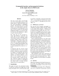 Grammatical Markers and Grammatical Relations in the Simple Clause in Old French