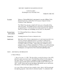 HABS Historical Reports: Outline Forma (Example No