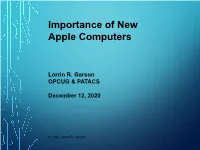 Importance of New Apple Computers