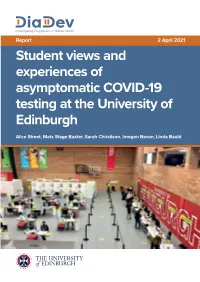 Tested Student Views and Experiences of Asymptomatic COVID-19 Testing at the University