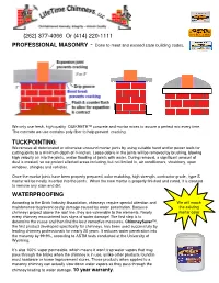 Tuckpointing
