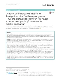 Genomic and Expression Analyses of Tursiops Truncatus T Cell Receptor