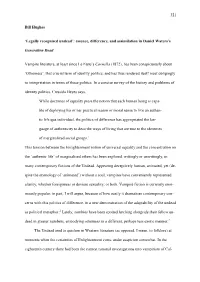 Legally Recognised Undead’: Essence, Difference, and Assimilation in Daniel Waters’S
