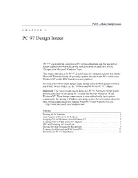 PC 97 Hardware Design Guide Provide Guidelines for Designing PC Systems That Best Run Windows 95 and Windows NT