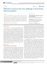Waveform Sensors: the Next Challenge in Biomimetic Electroreception