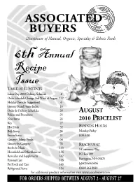 6Th Annual Recipe Issue
