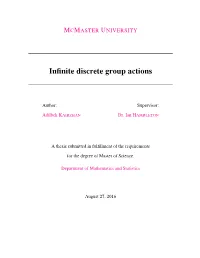 Infinite Discrete Group Actions