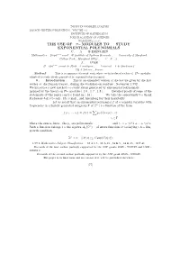 The Use of P- Modules to Study Exponential