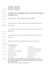 Evolutionary and Biogeographical Patterns of Barnacles from Deep&