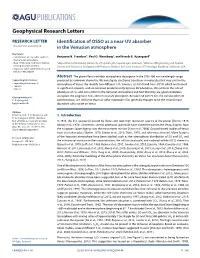 Identification of OSSO As a Near-UV Absorber in The