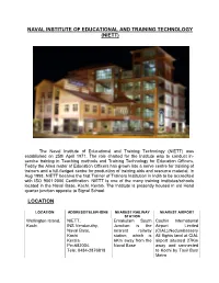 Naval Institute of Educational and Training Technology (Niett)