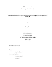 A Thesis Presented to the Faculty of Alfred University Clowning