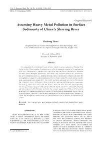 Assessing Heavy Metal Pollution in Surface Sediments of China's