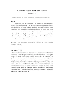 E-Book Management with Calibre Software Jamsheer N