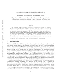 Lower Bounds for the Bandwidth Problem ∗