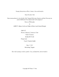 Passing: Intersections of Race, Gender, Class and Sexuality