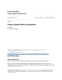 Truancy: Causes, Effects, and Solutions
