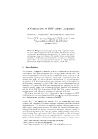 A Comparison of RDF Query Languages