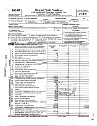 Form 990- PF Return of Private Foundation