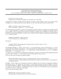 String Theory and Integrable Systems Théorie Des Cordes Et Syst`Emes