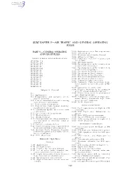 Subchapter F—Air Traffic and General Operating Rules