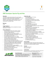 HDP Developer: Apache Pig and Hive