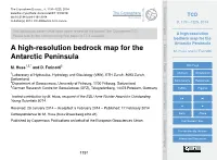 A High-Resolution Bedrock Map for the Antarctic Peninsula