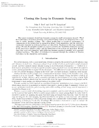 Closing the Loop in Dynamic Soaring
