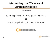 Condensing Boiler Basics