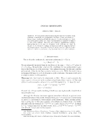 CYCLIC RESULTANTS 1. Introduction the M-Th Cyclic Resultant of A