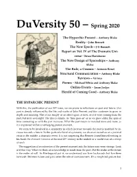 Issue 50 As an Opportunity to Include Brian Hartshorne’S Insightful Review of Volume 4 of the DU Written in 1968