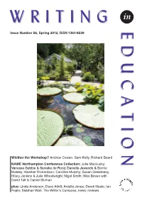 Issue Number 56, Spring 2012, ISSN 1361-8539 Whither the Workshop