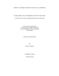Overcoming the Five Primary Negative Thoughts: a Twenty-One Day Plan for Men