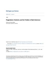 Pragmatism, Feminism, and the Problem of Bad Coherence
