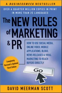 The NEW RULES of MARKETING & PR: HOW to USE SOCIAL MEDIA