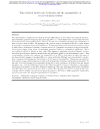 Time-Delayed Biodiversity Feedbacks and the Sustainability of Social-Ecological Systems