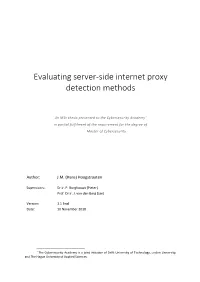 Evaluating Server-Side Internet Proxy Detection Methods
