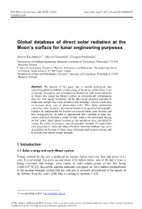 Global Database of Direct Solar Radiation at the Moon's Surface For