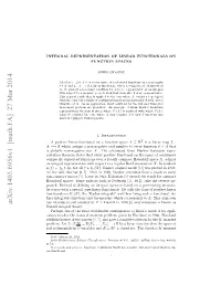Integral Representation of a Linear Functional on Function Spaces