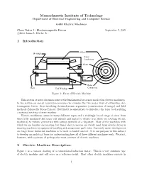 Massachusetts Institute of Technology 1 Introduction 2 Electric Machine
