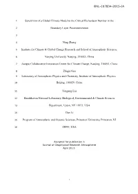 Sensitivity of a Global Climate Model to the Critical Richardson Number in The