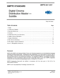 Smpte Standard