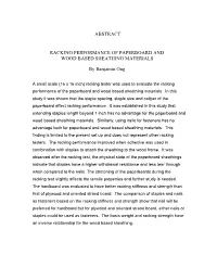 Abstract Racking Performance Of