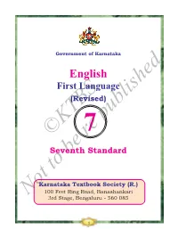 Karnataka Board Class 7 English Textbook First Language