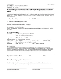 National Register of Historic Places Multiple Property Documentation Form