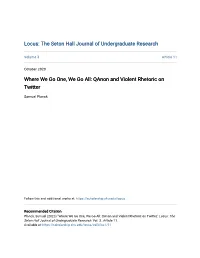 Qanon and Violent Rhetoric on Twitter